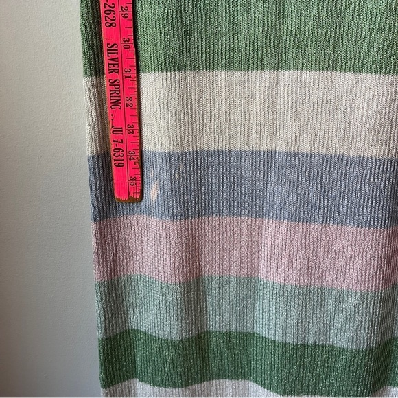 🏷️ 2/$20 Charli Leora Pastel Stripe Sheath Knit Dress - Picture 11 of 15